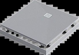 Душевой поддон литьевой Good Door Essentia 90x90 серый купить в интернет-магазине Sanbest