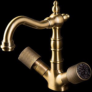 Смеситель для раковины Boheme Royal Cristal 312-Royal/CRST black бронза/Preciosa купить в интернет-магазине сантехники Sanbest