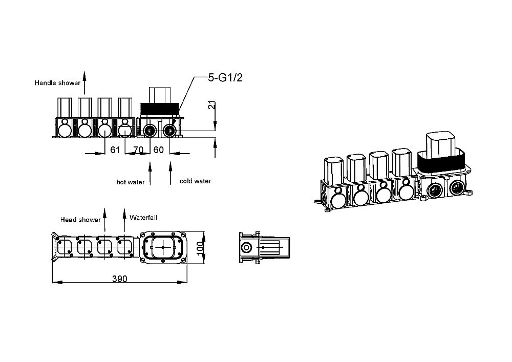 Душевая система Boheme ZODIAC 132-CR хром купить в интернет-магазине сантехники Sanbest