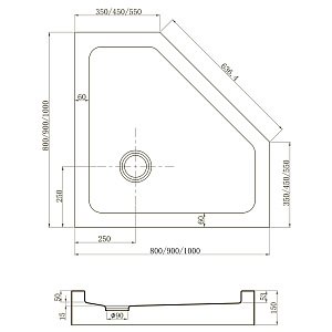 Душевой поддон Veconi TZ53-80-C5 80x80 купить в интернет-магазине Sanbest