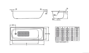 Стальная ванна BLB Europa 160x70 купить в интернет-магазине Sanbest
