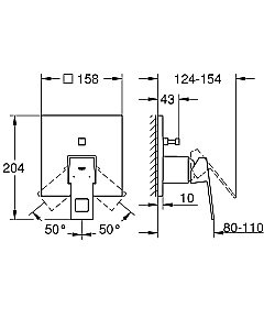 Смеситель для душа Grohe Eurocube 24062000 купить в интернет-магазине сантехники Sanbest