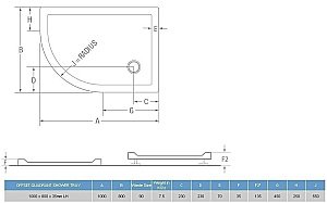 Душевой поддон Burlington Zamori Z1199 100x80 белый купить в интернет-магазине Sanbest