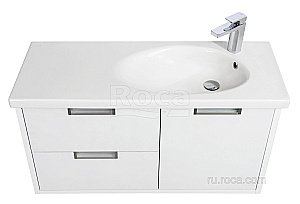 Тумба с раковиной Roca Etna 857302806 100 белый глянец для ванной в интернет-магазине Sanbest