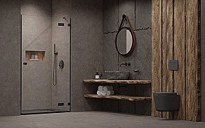 Душевая дверь Radaway Essenza Pro Brushed Nickel DWJ 120 стекло прозрачное/профиль брашированная оружейная сталь купить в интернет-магазине Sanbest