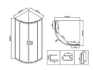 Душевой уголок Vincea City VSQ-5CT800CL 80х80 стекло прозрачное/профиль хром купить в интернет-магазине Sanbest
