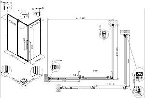 Душевой уголок Vincea Ultima 120х100 VSR-7UL1012CL стекло прозрачное/профиль хром купить в интернет-магазине Sanbest