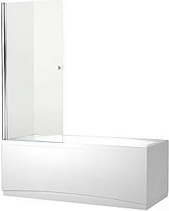 Шторка на ванну Aquanet Alfa 1 75 NF6211 прозрачное стекло/профиль хром купить в интернет-магазине Sanbest
