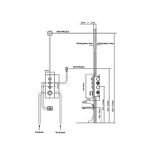 Душевая система Vincea VSFW-433T1BG брашированное золото купить в интернет-магазине сантехники Sanbest