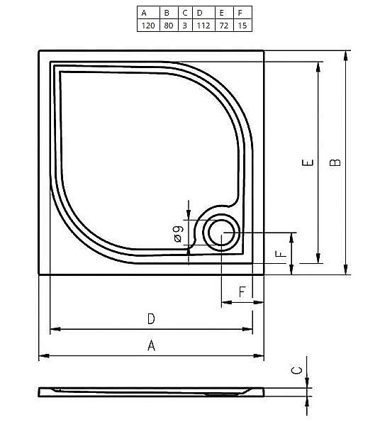 Душевой поддон Riho Kolping DB33 120x80 D004008005 белый купить в интернет-магазине Sanbest