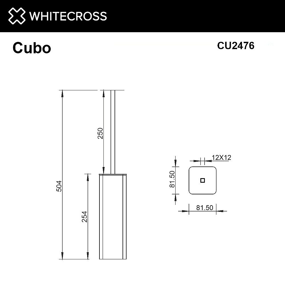 Ершик для унитаза WhiteCross Cubo CU2476GL золото купить в интернет-магазине сантехники Sanbest
