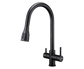 Смеситель для кухни Paulmark Lange La214212-BLM черный  купить в интернет-магазине сантехники Sanbest