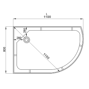 Душевая кабина Deto ЕМ1511 N LED 110х80 купить в интернет-магазине Sanbest