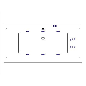 Ванна акриловая EXCELLENT Pryzmat 150x75 LINE золото купить в интернет-магазине Sanbest