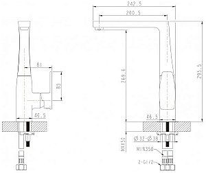 Смеситель для кухни Bravat RIFFLE F772106C купить в интернет-магазине сантехники Sanbest