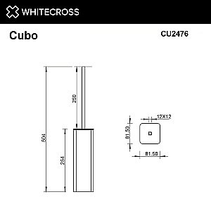 Ершик для унитаза WhiteCross Cubo CU2476GL золото купить в интернет-магазине сантехники Sanbest