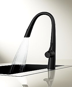 Смеситель для кухни Vincea VKF-176MB черный матовый купить в интернет-магазине сантехники Sanbest