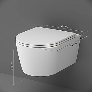 Унитаз подвесной AM.PM Func C8F1700MWSC белый матовый, безободковый купить в интернет-магазине Sanbest