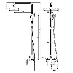 Душевая система Lemark Ursus LM7260BL купить в интернет-магазине сантехники Sanbest