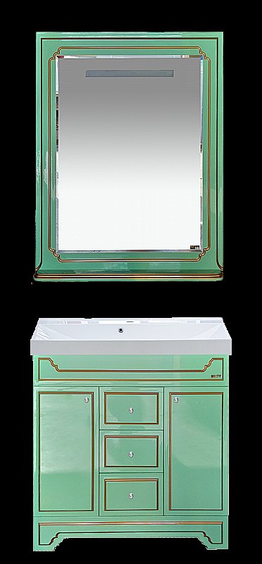 Зеркало Misty Praga 74x100 Зеркало салатовая/ патина в ванную от интернет-магазине сантехники Sanbest