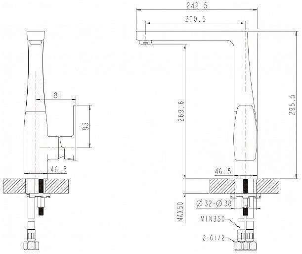 Смеситель для кухни Bravat RIFFLE F772106C купить в интернет-магазине сантехники Sanbest