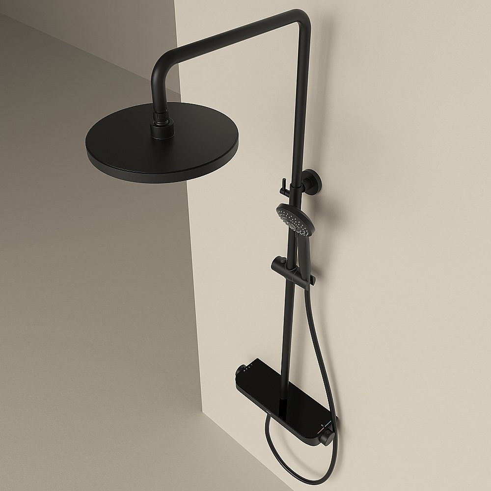 Душевая система Sancos Teo SC11002MB черный матовый купить в интернет-магазине сантехники Sanbest