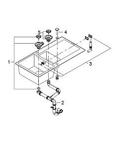 Кухонная мойка Grohe K500 31646AP0 черный гранит купить в интернет-магазине сантехники Sanbest
