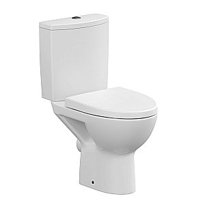 Унитаз Cersanit PARVA Clean On 011 3/6 DPL EO с крышкой микролифт, с бачком, безободковый купить в интернет-магазине Sanbest