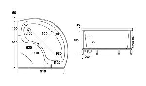 Душевой поддон BAS Арона Па00003 100x100 купить в интернет-магазине Sanbest