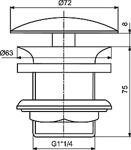 Донный клапан Ideal Standard Multisuite J3291XG купить в интернет-магазине сантехники Sanbest