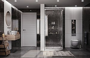 Душевой уголок Ambassador Kingston 14011105 100x100 стекло прозрачное/профиль хром купить в интернет-магазине Sanbest