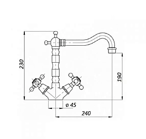 Смеситель для кухни Magliezza Bianco 50151 хром купить в интернет-магазине сантехники Sanbest