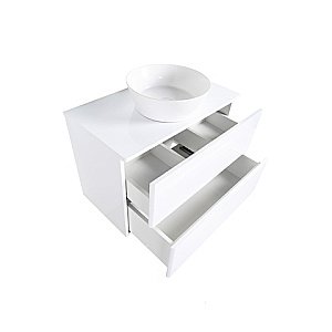 Тумба с раковиной Orange Otto Ot-75TuMDF+B08-360W 75 белая для ванной в интернет-магазине Sanbest