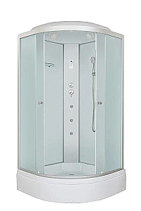 Душевая кабина DTO LM780GM+EL5 80х80 с гидромассажем, с электрикой, стекло матовое/профиль хром купить в интернет-магазине Sanbest