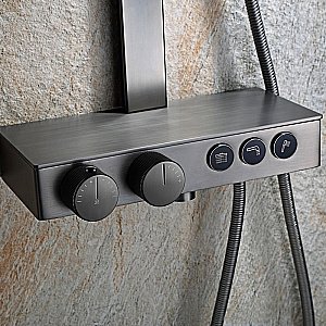 Душевая система Black&White UNIVERSE U7815GM оружейная сталь купить в интернет-магазине сантехники Sanbest