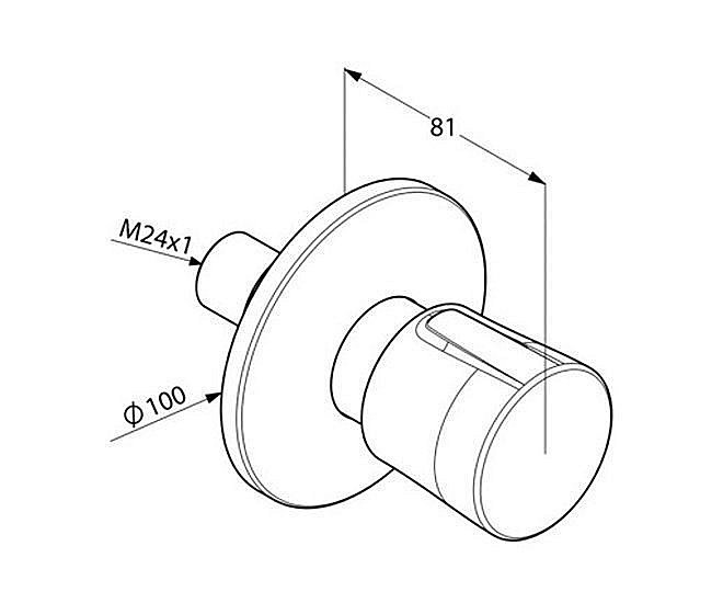 Дивертор Kludi Balance 528470575 для смесителя в интернет-магазине сантехники Sanbest
