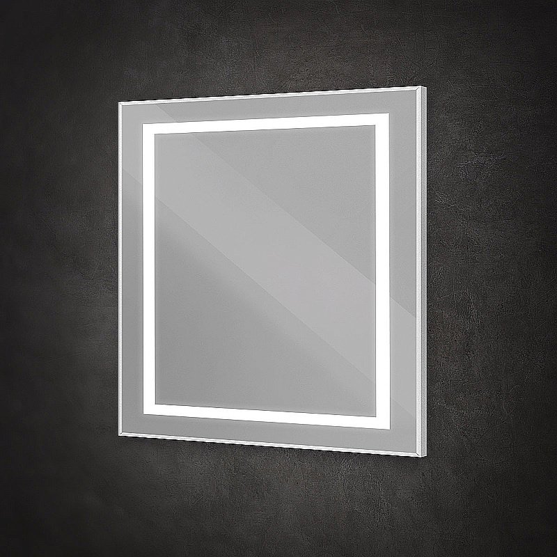 Зеркало BelBagno Kraft SPC-KRAFT-900-800-SENS-AL сатин в ванную от интернет-магазине сантехники Sanbest