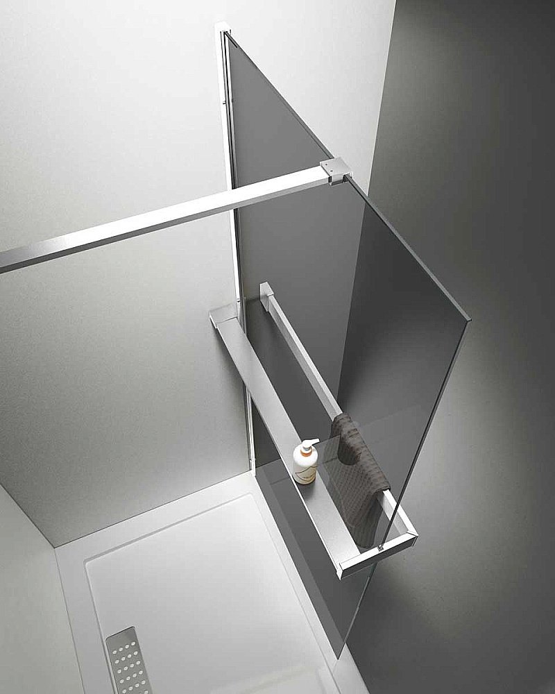 Душевое ограждение Vincea Walk-In HR 100 VSW-4HR100CG стекло тонированное/профиль хром купить в интернет-магазине Sanbest