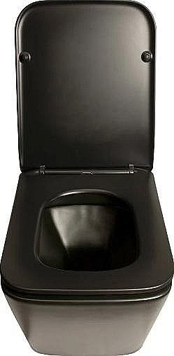 Унитаз подвесной SantiLine SL-5004MB безободковый, с крышкой микролифт, черный матовый купить в интернет-магазине Sanbest