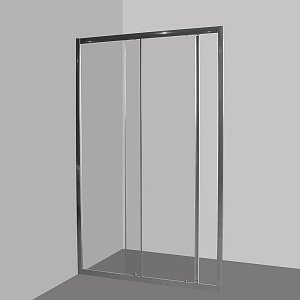 Душевая дверь BelBagno DUE-BF-1-120-C-Cr стекло прозрачное/профиль хром купить в интернет-магазине Sanbest