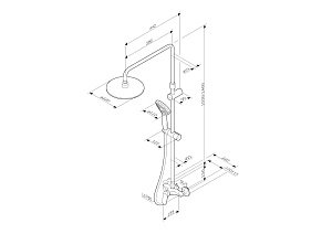 Душевая колонна AM.PM Sunny F0785C800 купить в интернет-магазине сантехники Sanbest