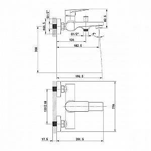 Смеситель для ванны IDDIS Bridge BRDSB00i02WA купить в интернет-магазине сантехники Sanbest
