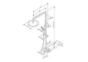 Душевая система AM.PM Sunny F0785C800 купить в интернет-магазине сантехники Sanbest