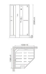Душевая кабина Orans 89106W0LH 130x130 купить в интернет-магазине Sanbest