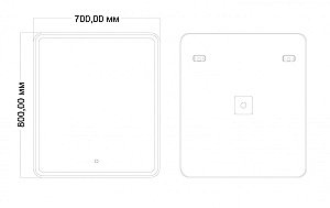 Зеркало Art&Max VITA AM-Vit-700-800-DS-F в ванную от интернет-магазине сантехники Sanbest