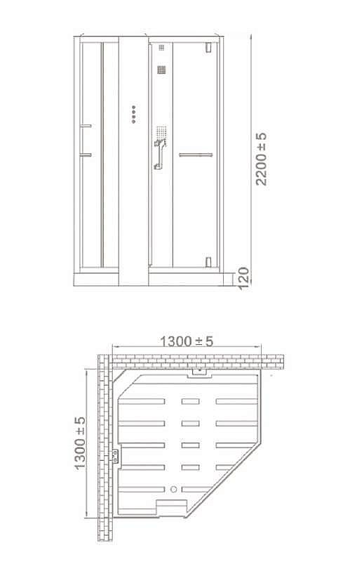 Душевая кабина Orans 89106W0LH 130x130 купить в интернет-магазине Sanbest