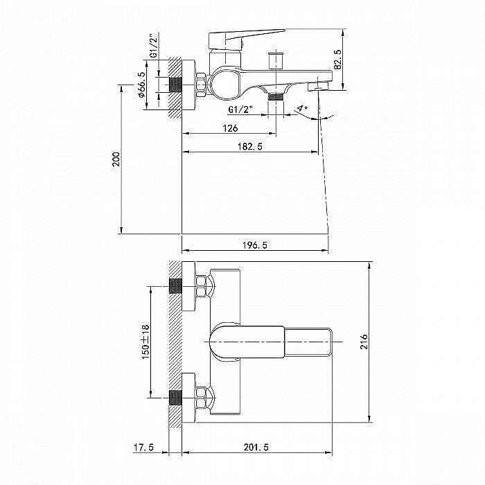 Смеситель для ванны IDDIS Bridge BRDSB00i02WA купить в интернет-магазине сантехники Sanbest