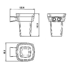 Стакан PAINI Lady 89CR041VR хром купить в интернет-магазине сантехники Sanbest