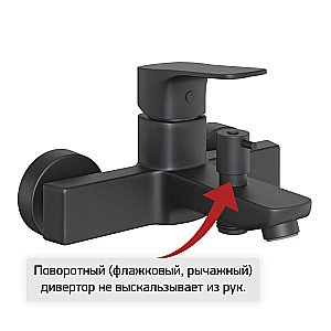 Смеситель для ванны PAINI Viva Style P4YO111 черный купить в интернет-магазине сантехники Sanbest