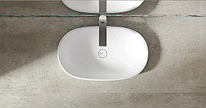 Раковина врезная сверху столешницы Salini MAREA 01 1802201M 64,5 из искусственного камня S-Stone, белая матовая купить в интернет-магазине Sanbest